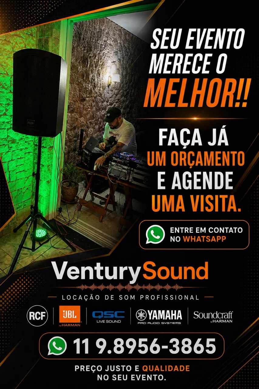 Locação de Som chama no WhatsApp 