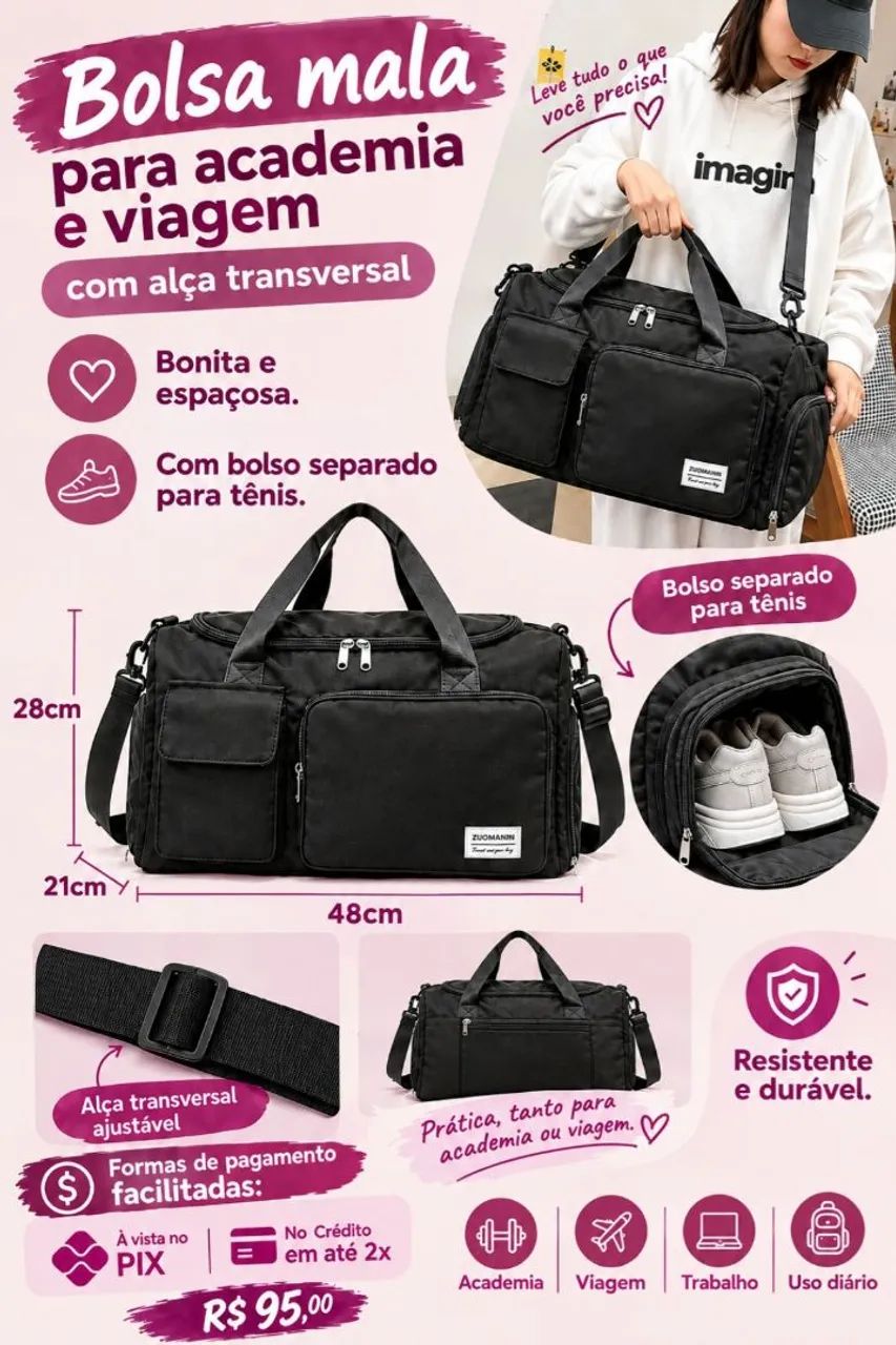 Bolsas para academia/viagem 