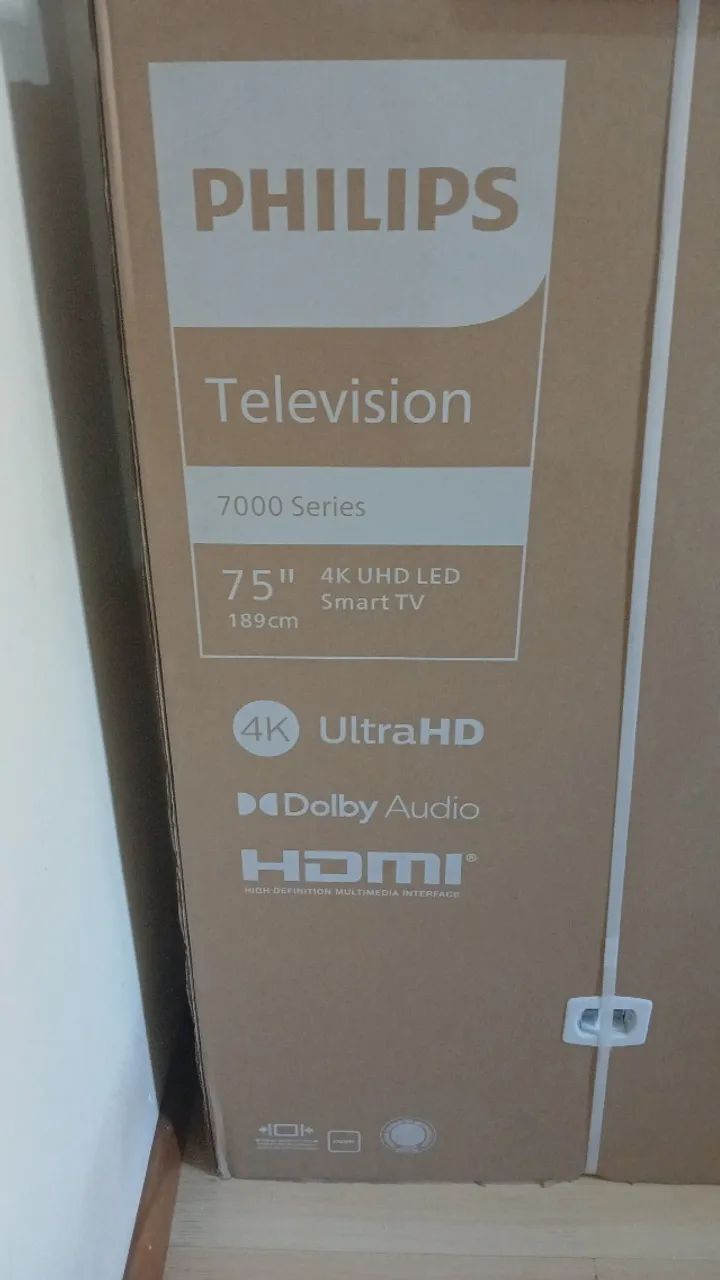 Tv 75 Philips 4k_ nova na caixa - Foto 2