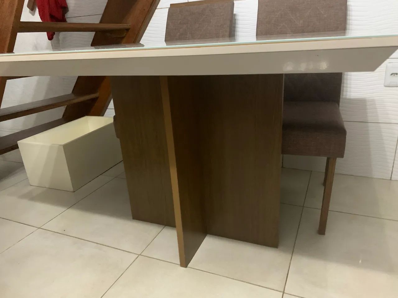 Mesa de jantar tampo de vidro - Foto 2