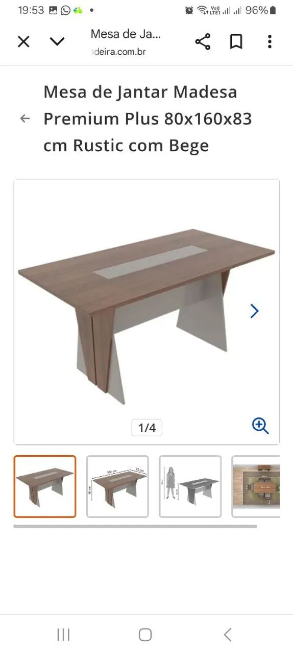 Mesa nova ainda sem montar 