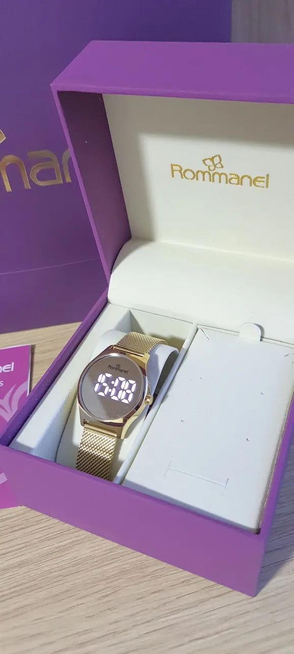 Relógio feminino dourado Rommanel