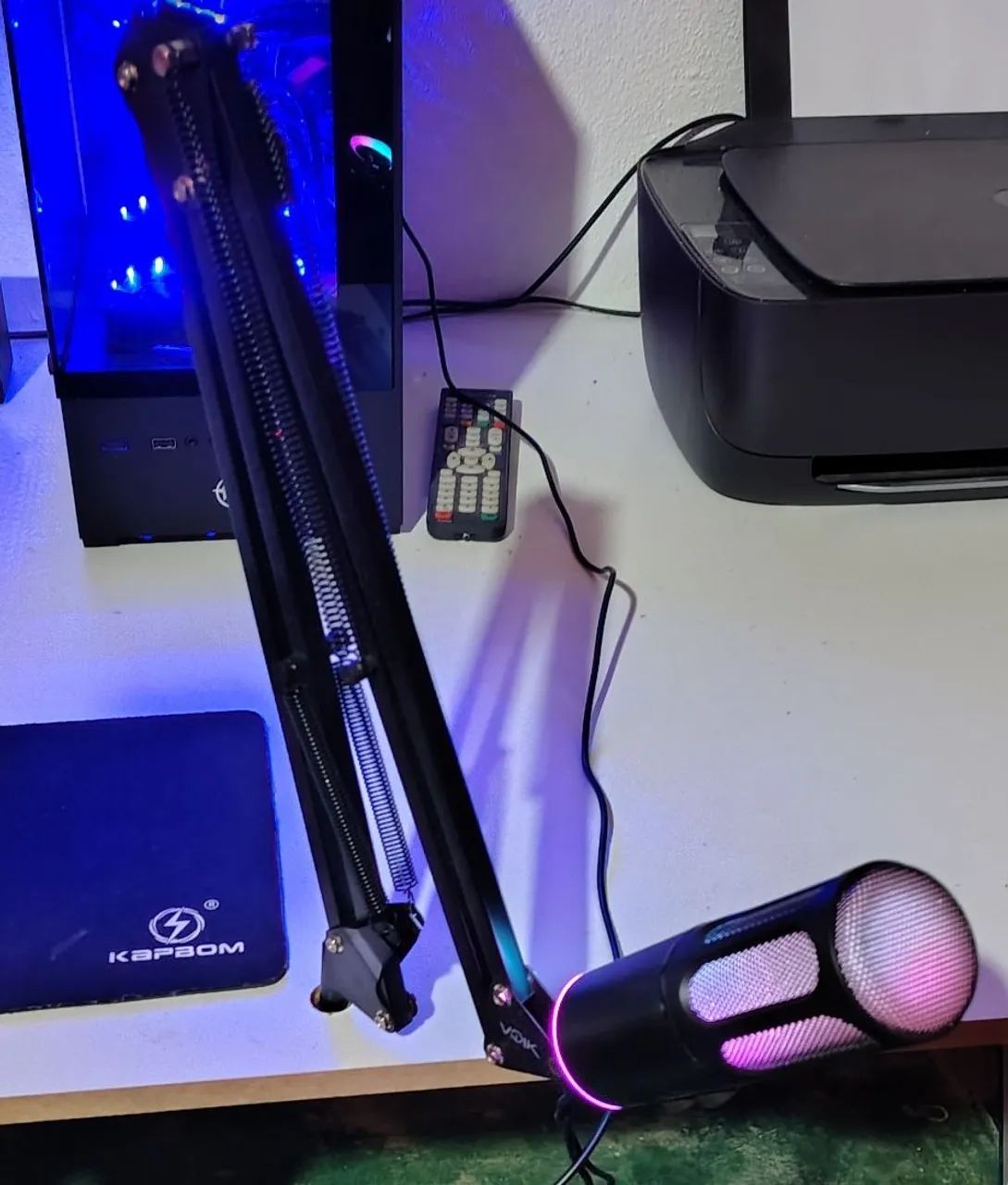 Microfone gamer+suporte 