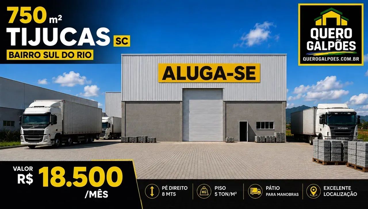 Galpões de 680 m2 Tijucas sccBairro Sul do Rio