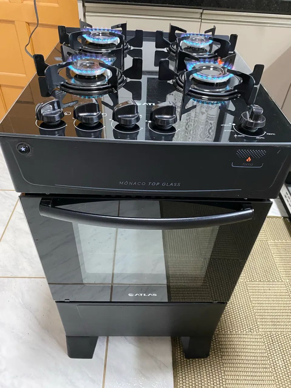 Fogão Mesa Vidro Automático Usado - Entrego ! - Foto 5