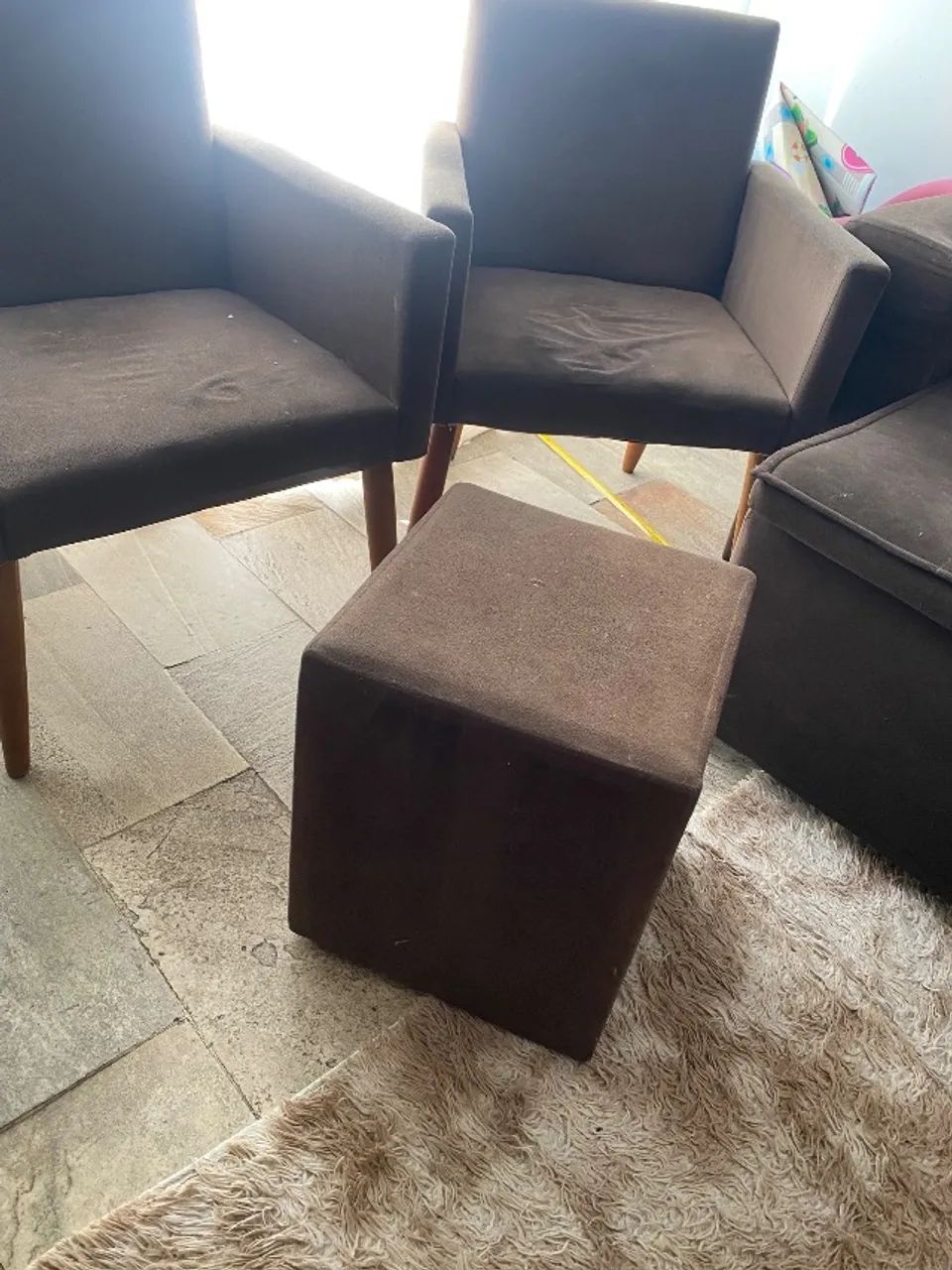SOFÁ RECLINÁVEL + 2 POLTRONAS + PUFF DE BRINDE - R$ 500 - Foto 2