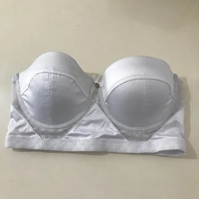 Sutiã Branco Tomara Que Caia Com Bojo da Marca Lov