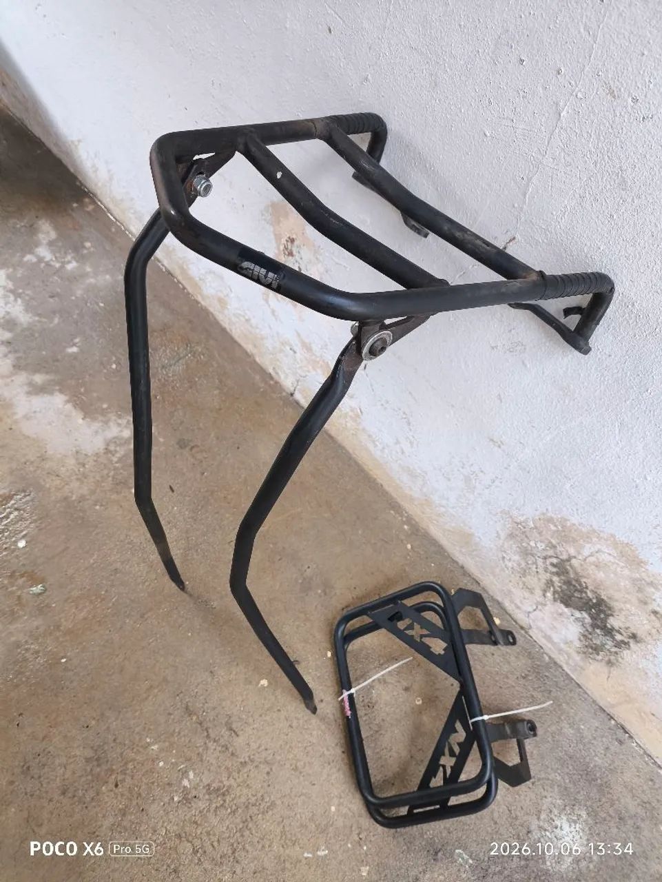 SUPORTE BAU MOTO FALCON CHAPAM E SUPORTE BOLSAS CHAPAM