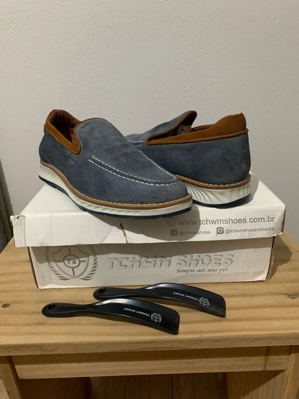 Mocassim casual em camurça