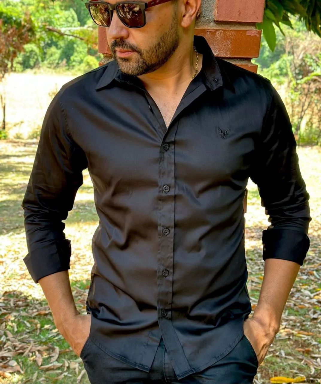 Camisas Acetinada Slim - Foto 4