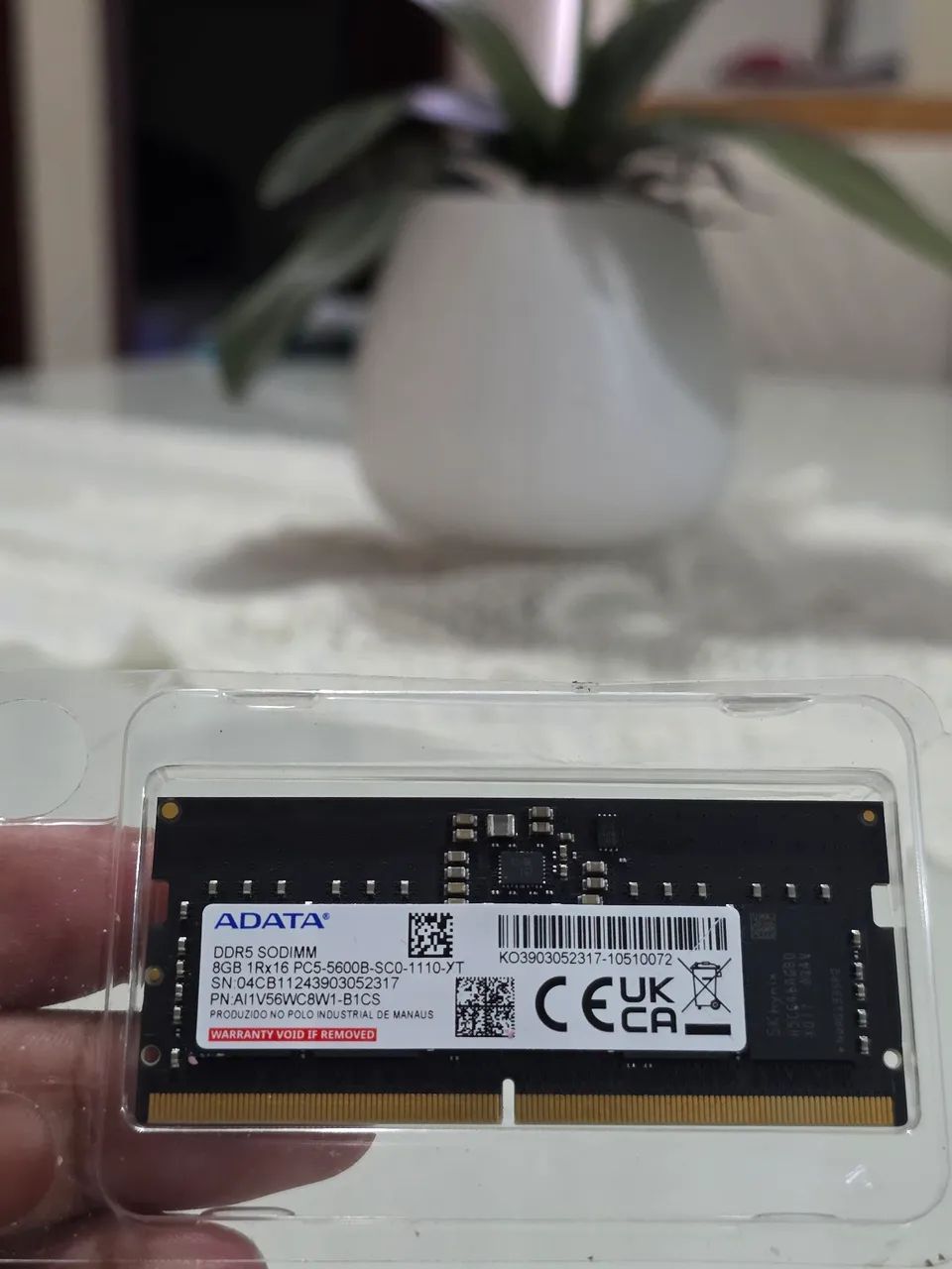 Memória adata 8gb ddr5 5600mhz nova