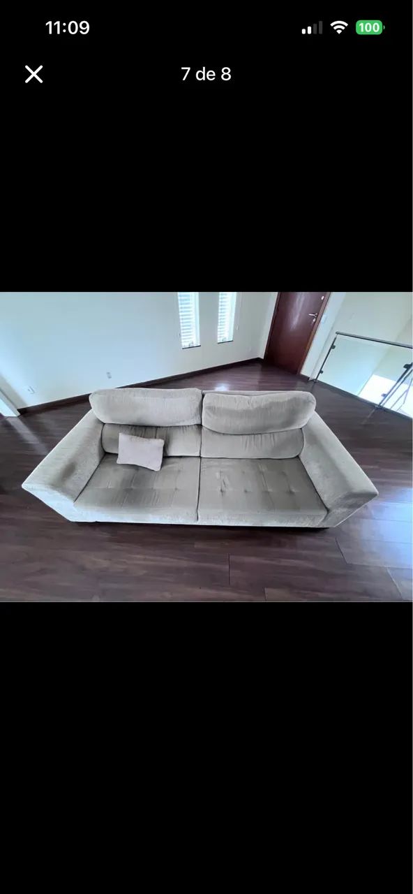Sofa em tecido bege - Foto 2