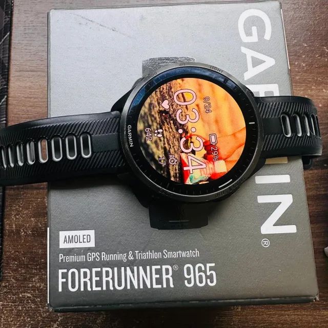 Garmin Forerunner 965 AMOLED GPS com caixa