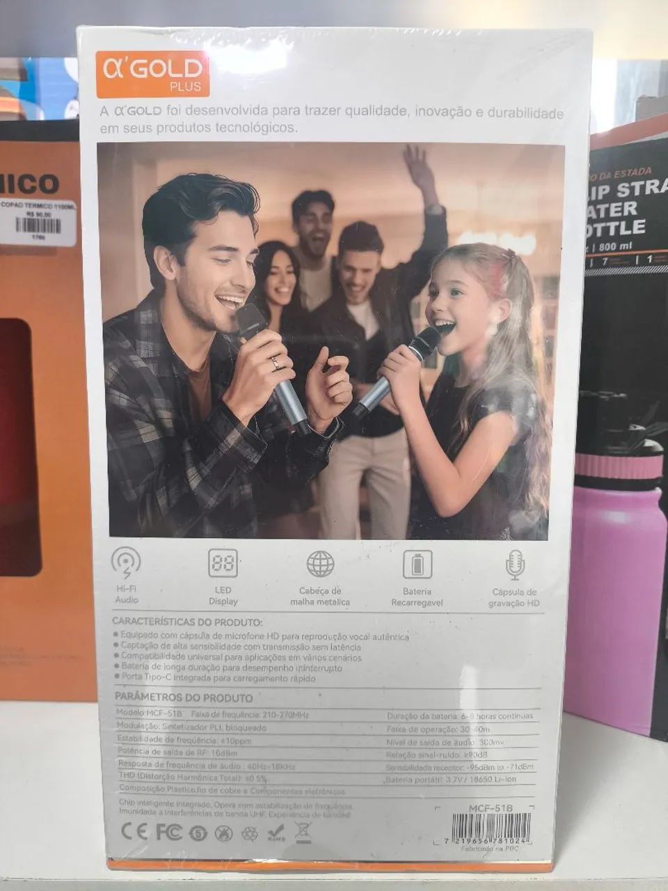 Microfone sem fio duplo recarregável  - Foto 2