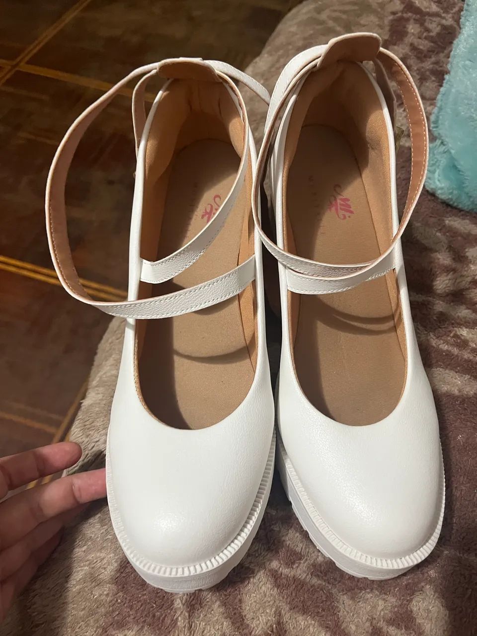 Sapato Branco Novo estilo Boneca  - Foto 2