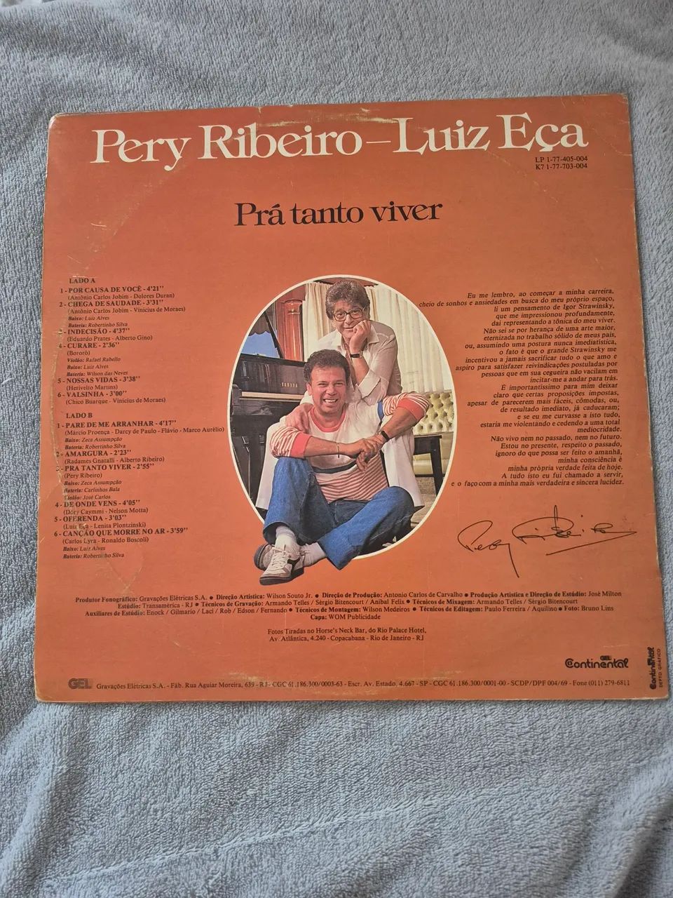Disco de vinil Pery Ribeiro e Luiz Eça ! - Foto 2