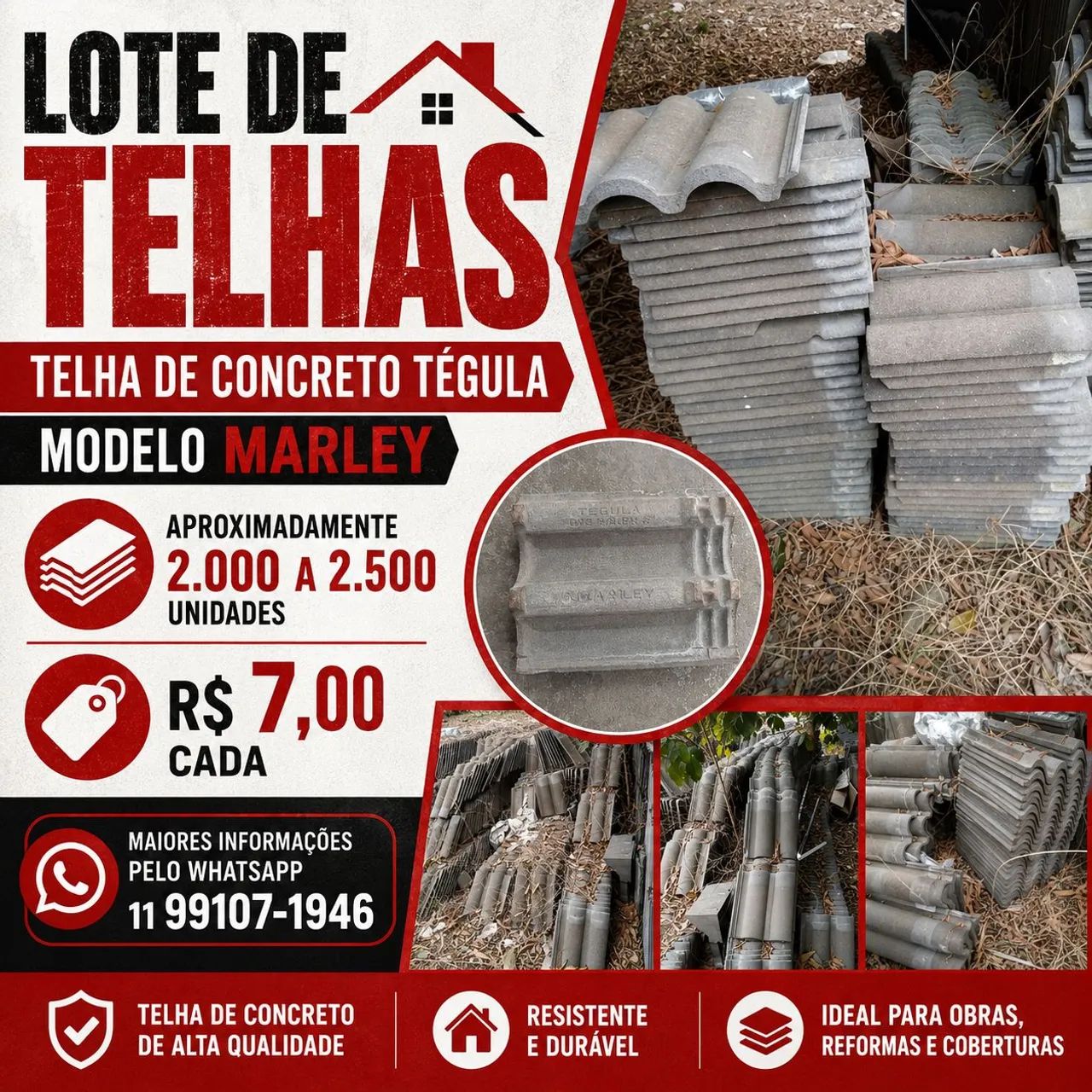 Lote de telhas