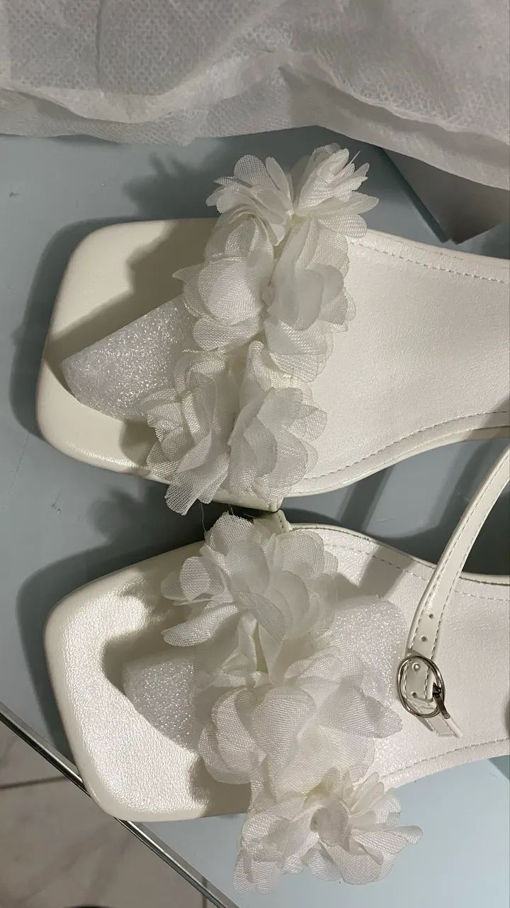 Sandália Branca casamento 