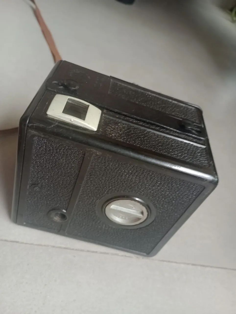 Camera Kapsa DFV antiga formato 120 com estojo de couro - Foto 5