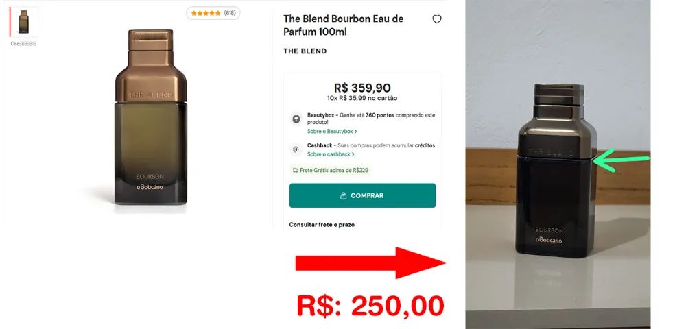 Perfume The Blend Bourbon oBoticario - Foto 2