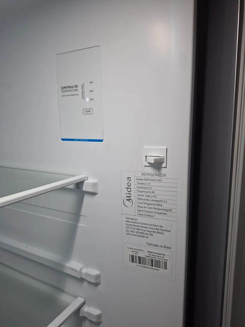 Vendo geladeira Midea 410l NOVA - Foto 4