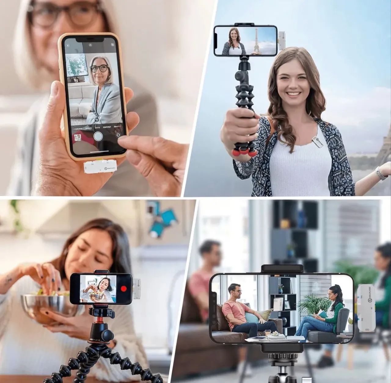 Microfone Sem Fio Hollyland Lark C1 Duo - 2 Pessoas + Case e Som Profissional - Foto 3