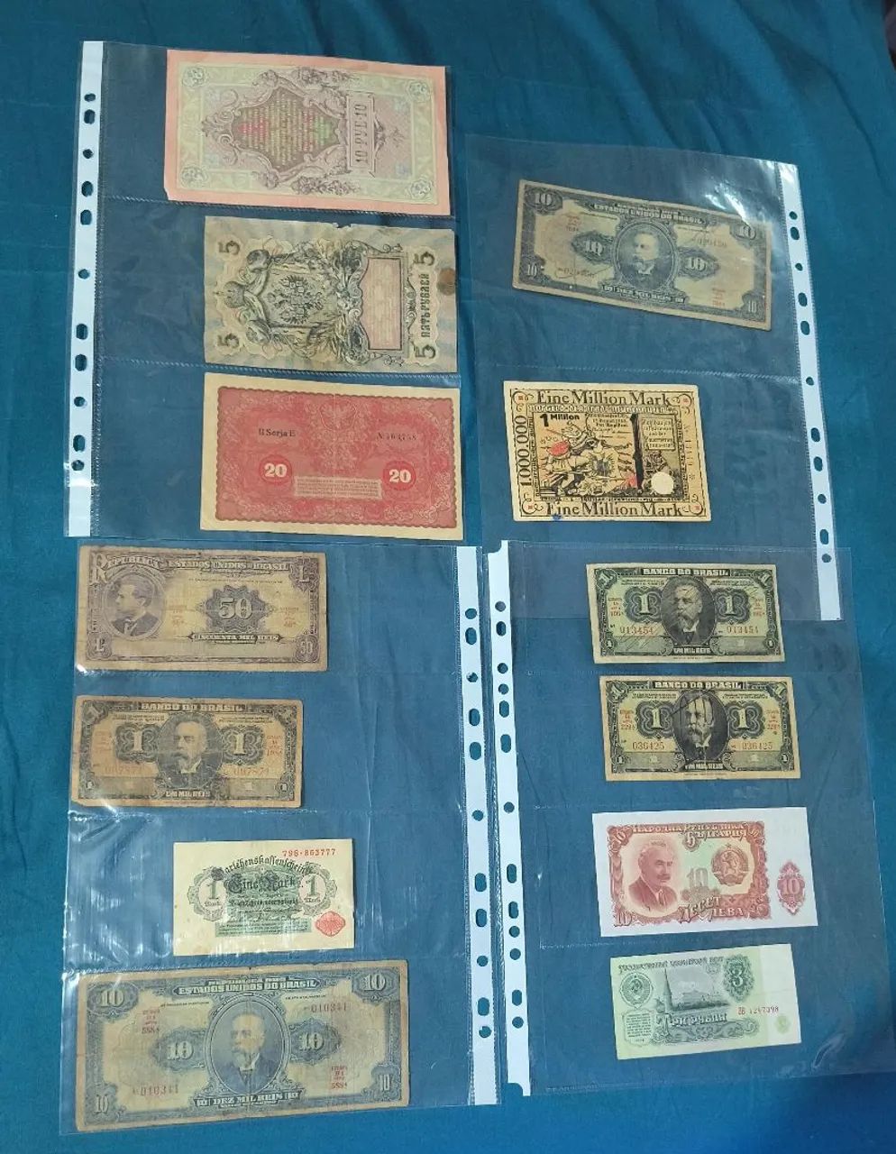 Coleção antiga 500 cédulas 