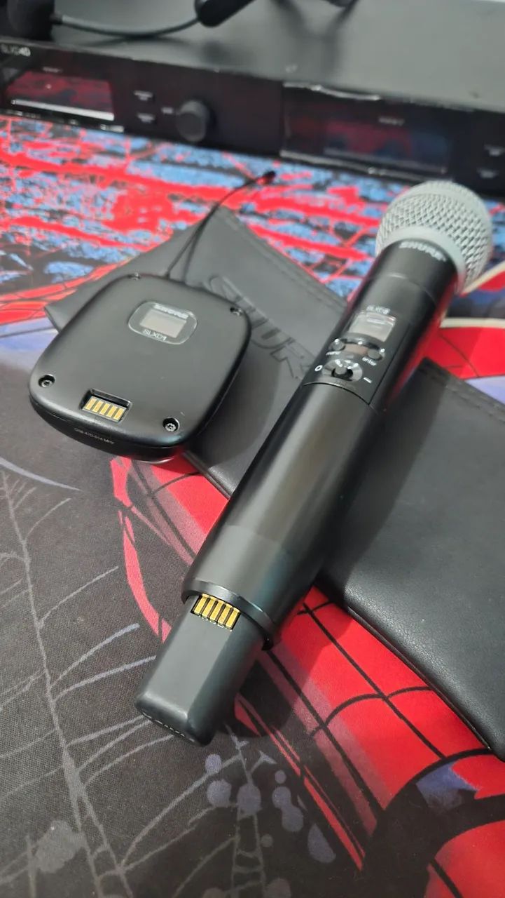 (PROMOÇÃO) Microfone SHURE SLXD4D G58 + 1 microfone bastão + 1 headset  - Foto 5