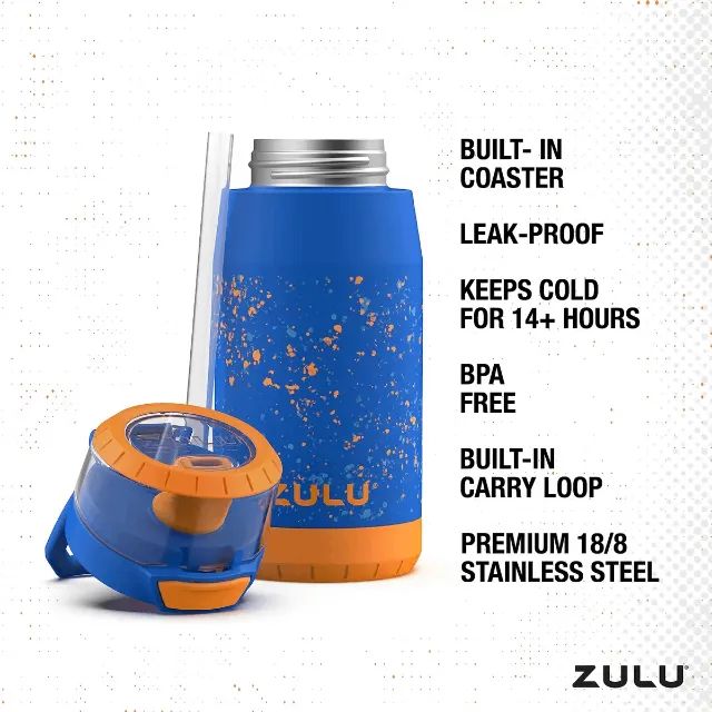 garrafa térmica infantil zulu flex 355ml #nova