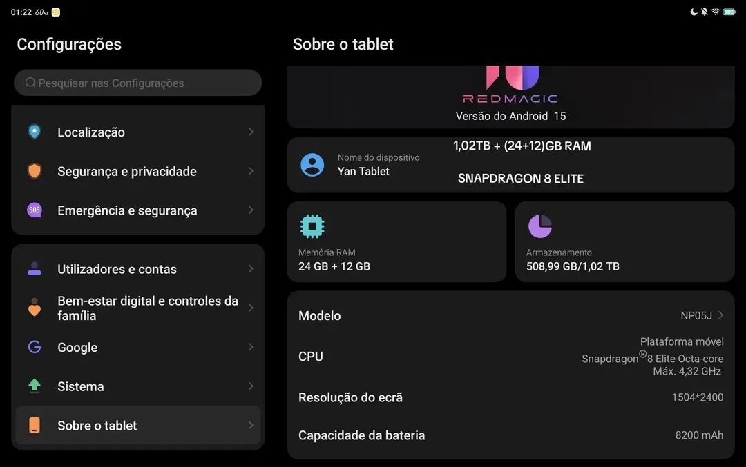 TABLET REDMAGIC ASTRA 1TB + 36GB RAM - Foto 4
