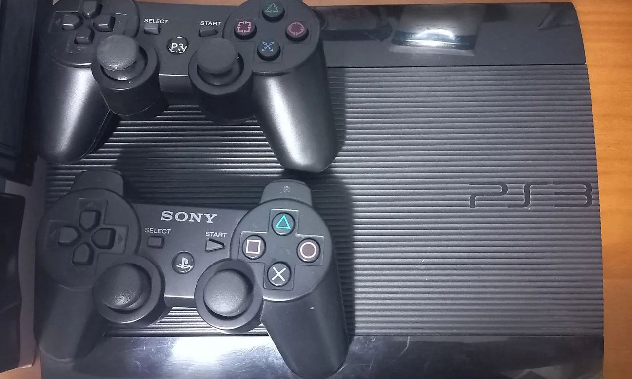 PS3 SLIM com 9 jogos e um volante 3x1 - Foto 2