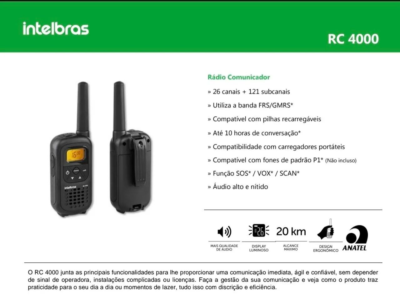 Rádio comunicador Intelbras  - Foto 3
