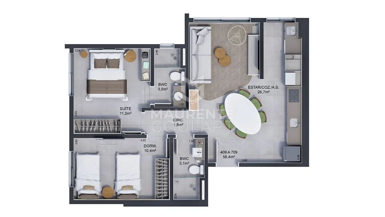 Apartamento com 2 dormitórios no Jardim Atlântico - Foto 3