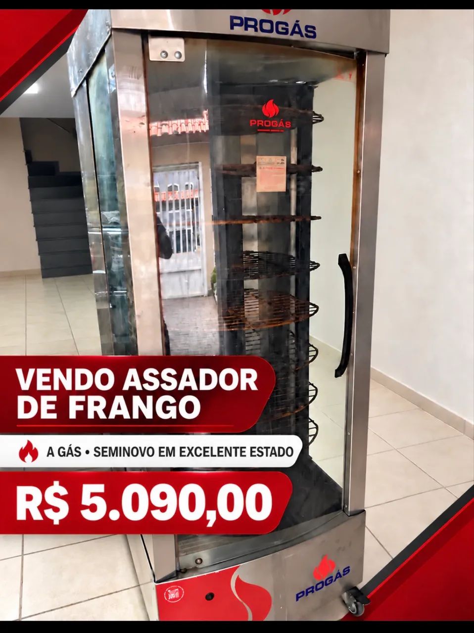 Assador de frango e carnes prof.as - Foto 2