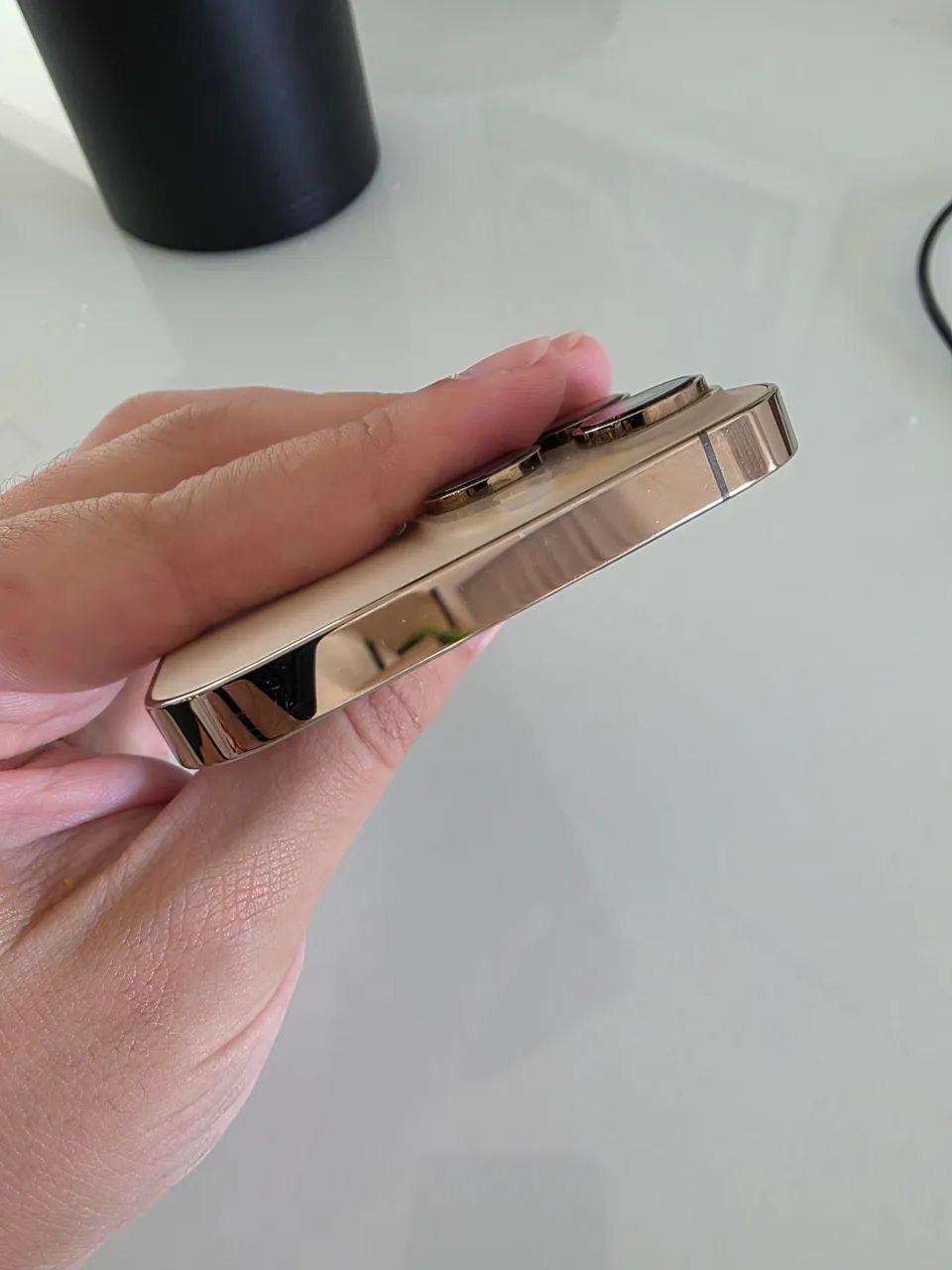 IPhone 14 pro Max, 128 gb, gold. Impecável - Foto 5