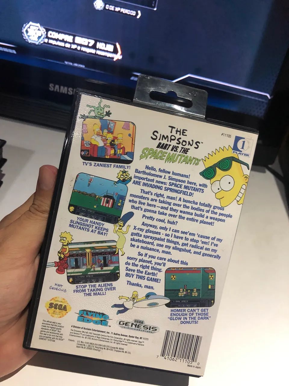 The Simpsons Bart VS Mutants Mega Drive Original sem Manual - Foto 2