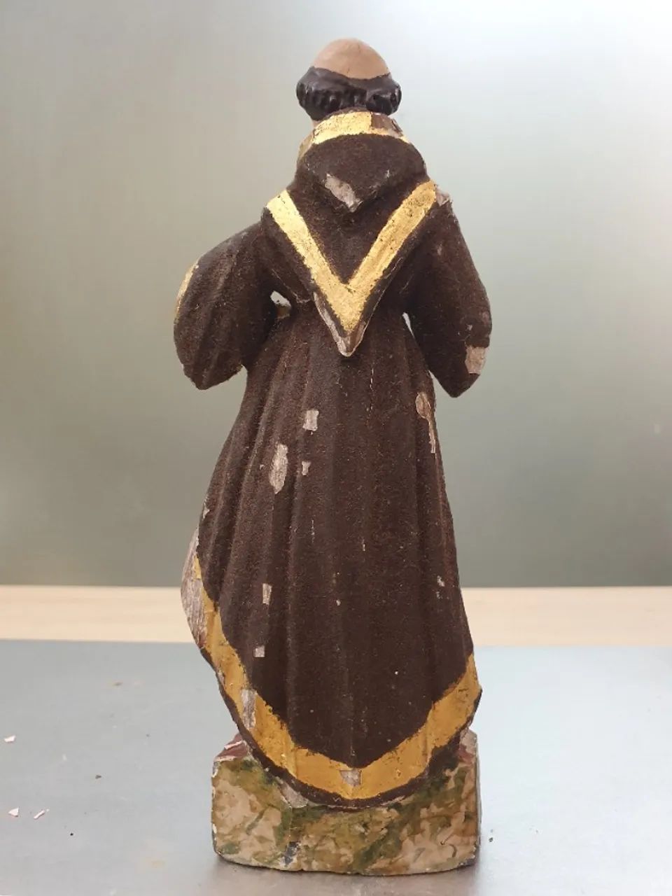 Santo Antonio em Madeira policromada 20cm - Foto 3