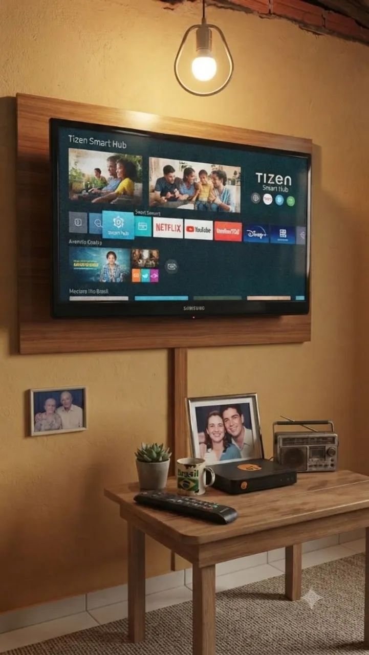 TV smart gigante 55 polegadas detalhes na tela fácil de resolver
