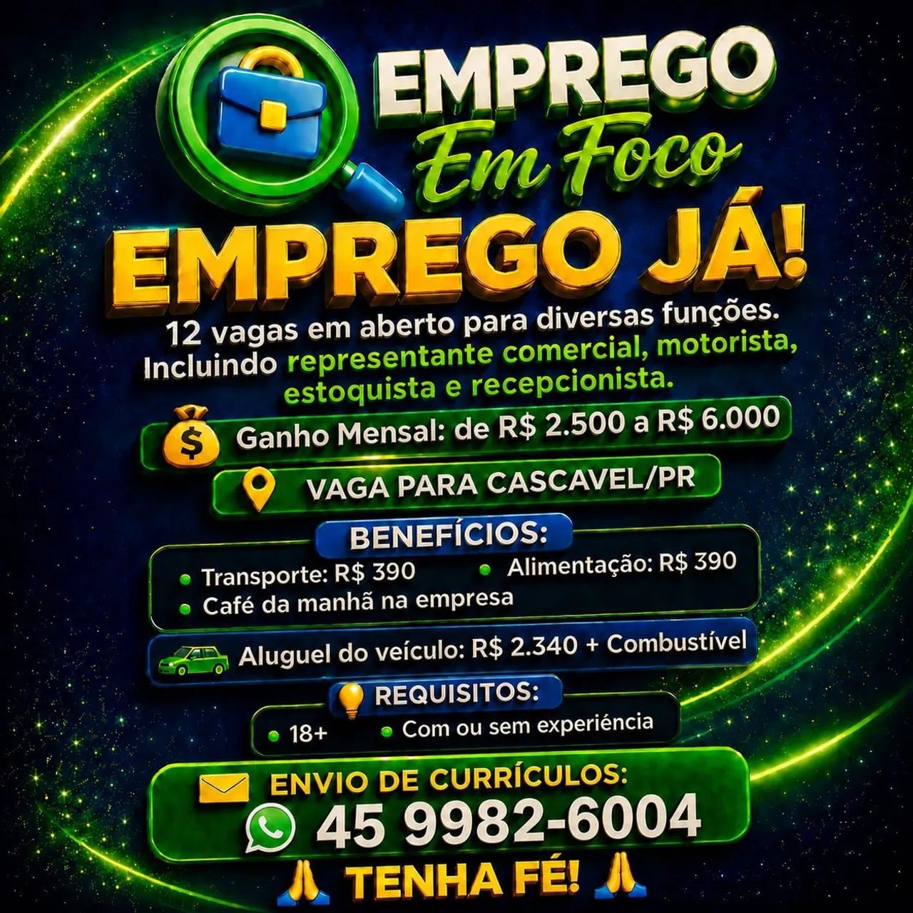 Emprego já. 