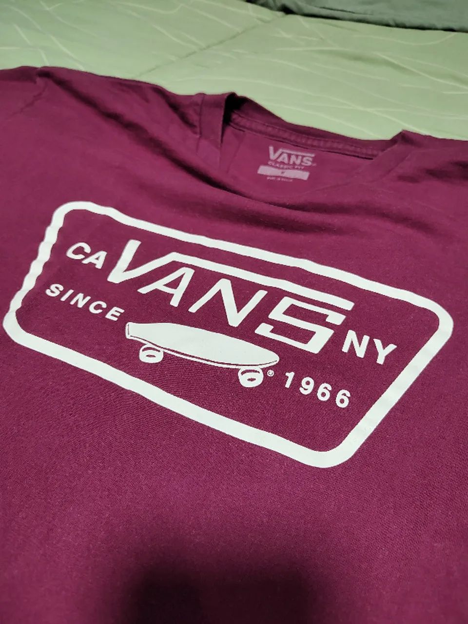 Camiseta Vans Full Patch Bordô - Tam M - Foto 3