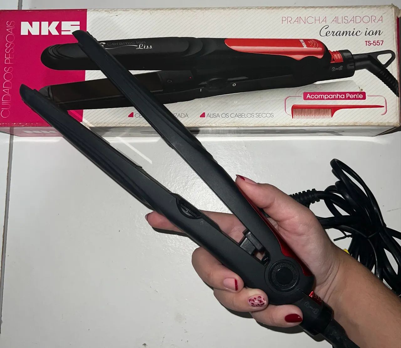 Prancha Alisadora NKS Ceramic Ion - BIVOLT   ?ACEITO PROPOSTA? - Foto 3