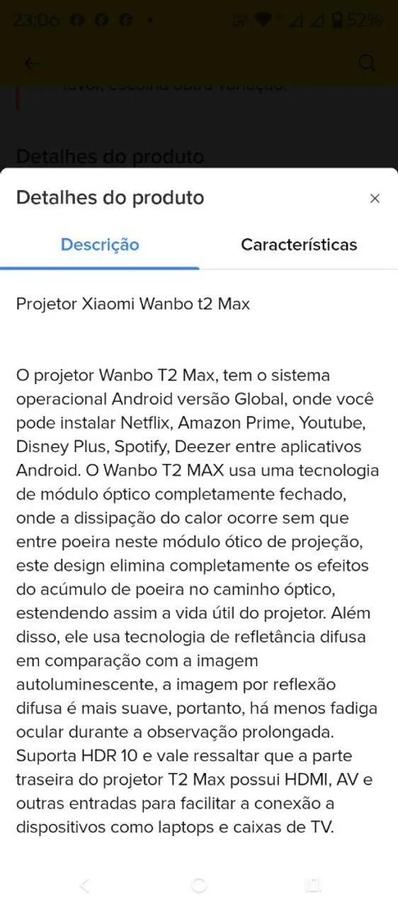 Projetor xiomi wambo 12Max - Foto 5
