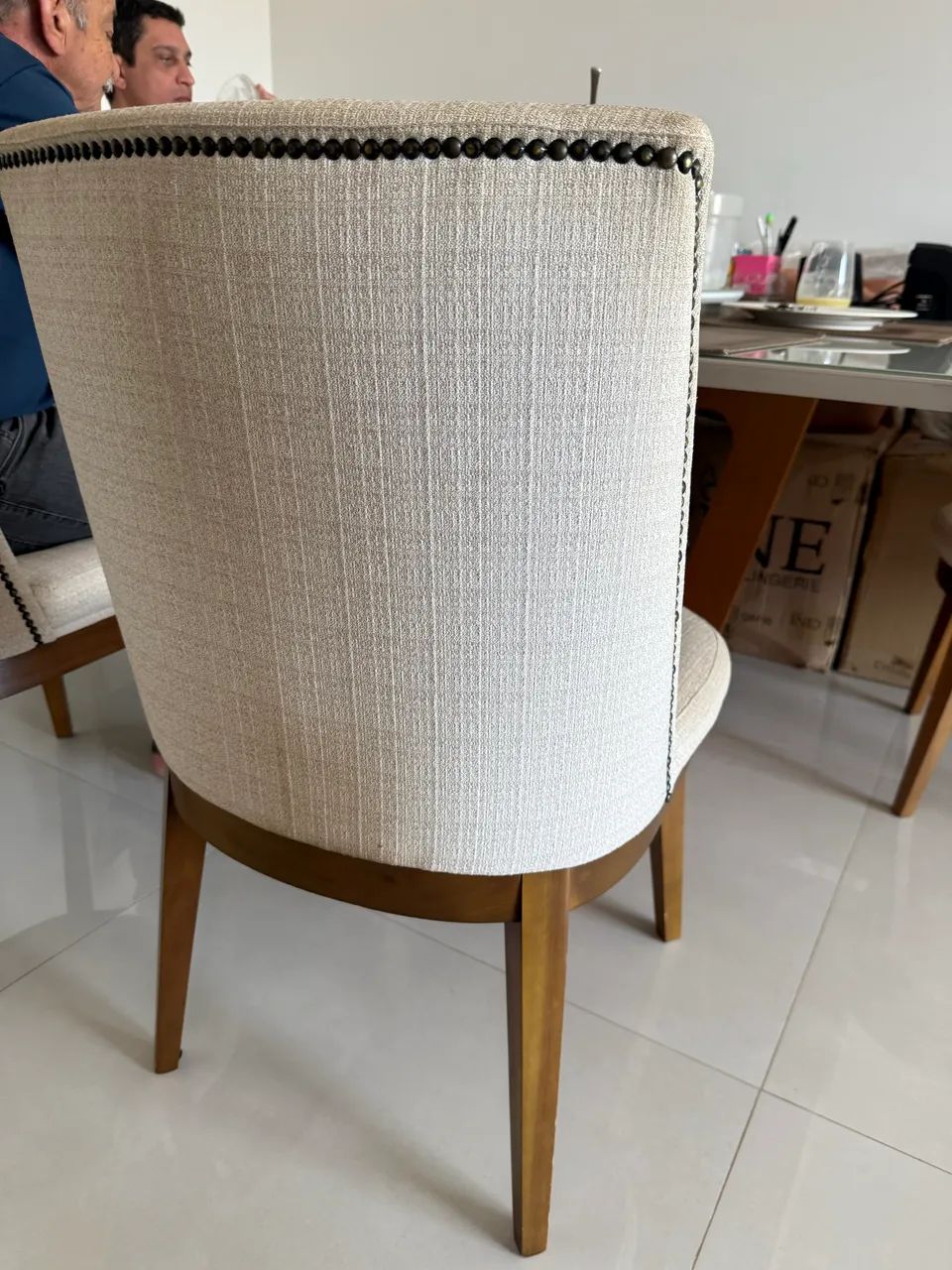 Cadeira de jantar linho  - Foto 3
