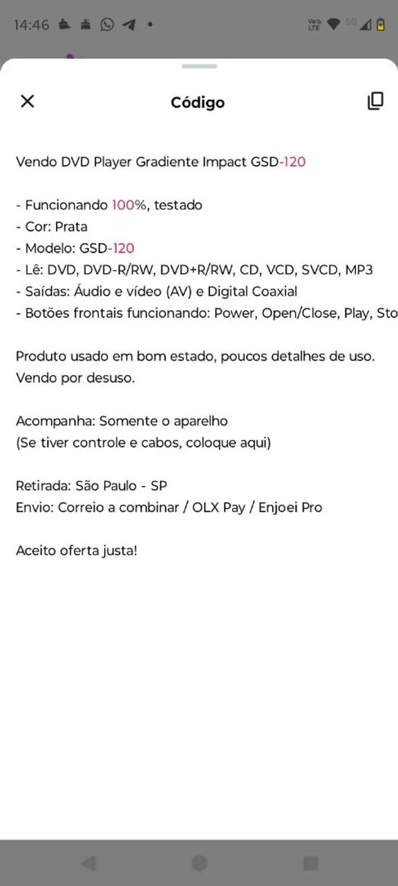 DVD Gradiente funcionando - Foto 3