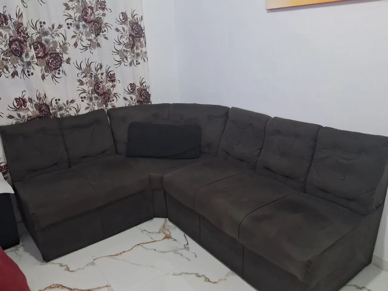 Vendo sofá de canto marrom .1.90 por 1.50. - Foto 3
