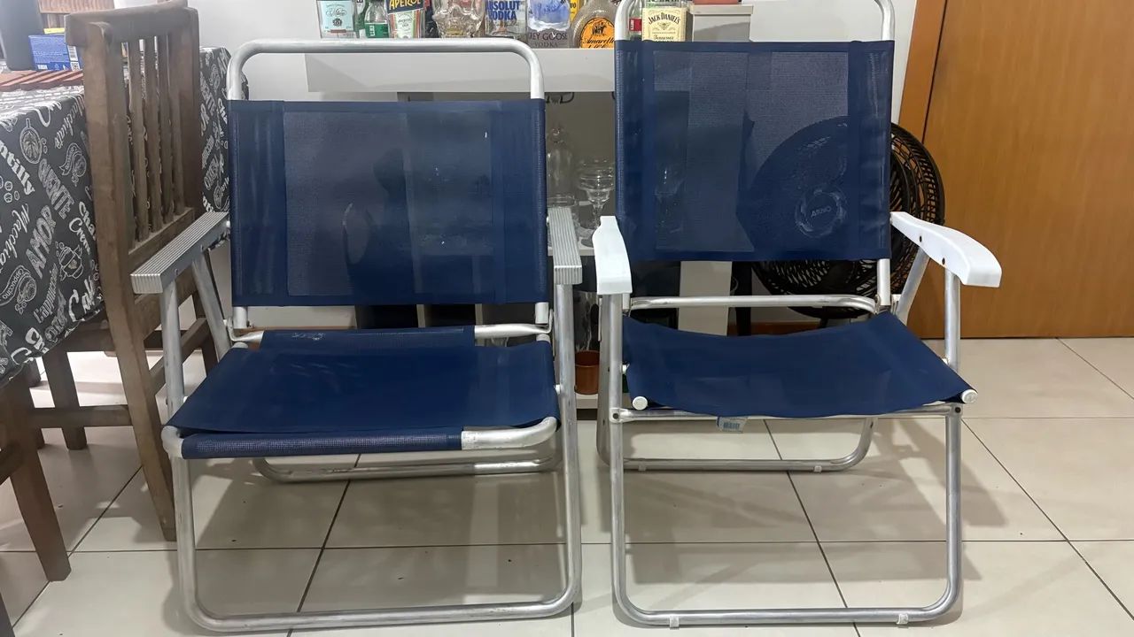 Kit de cadeiras de praia com carrinho - Foto 3
