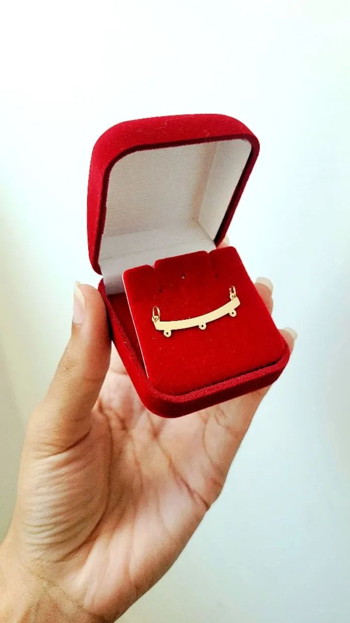 Suporte canga P/ pingentes Ouro 18k  - Foto 2
