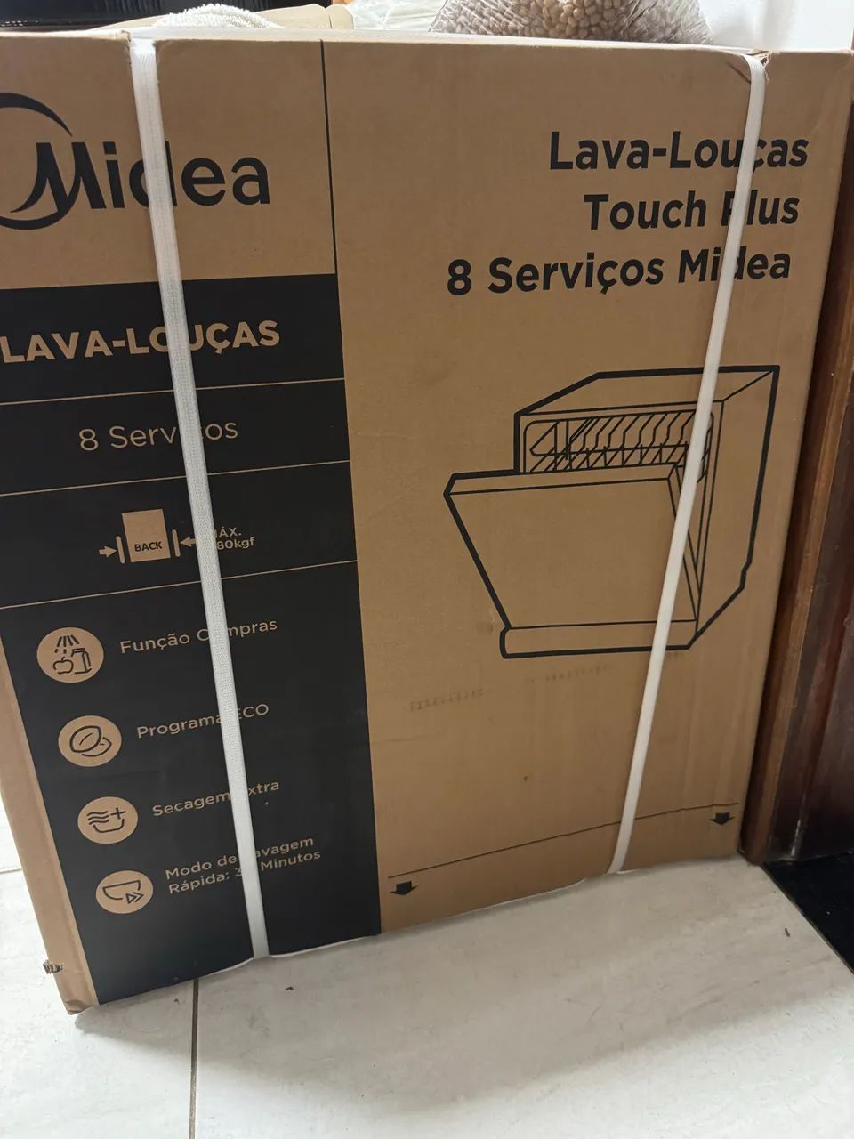 LAVA-LOUÇA TOUCH PLUS MIDEA 8 SERVIÇOS 220v