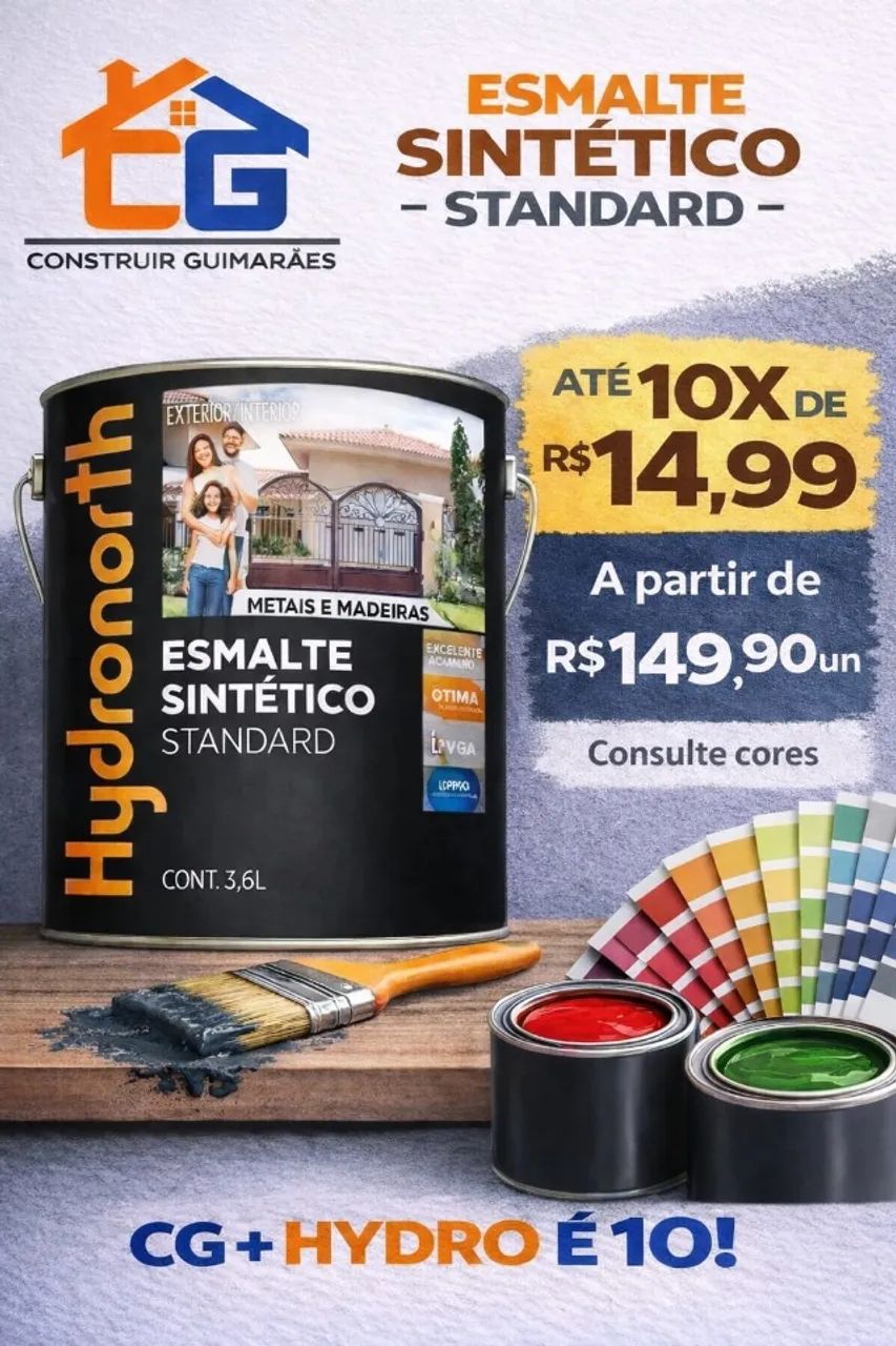 Esmalte Sintético Standard 3,6L Hydronorth - "A partir" de R$149,90 de até 10x SEM JUROS.