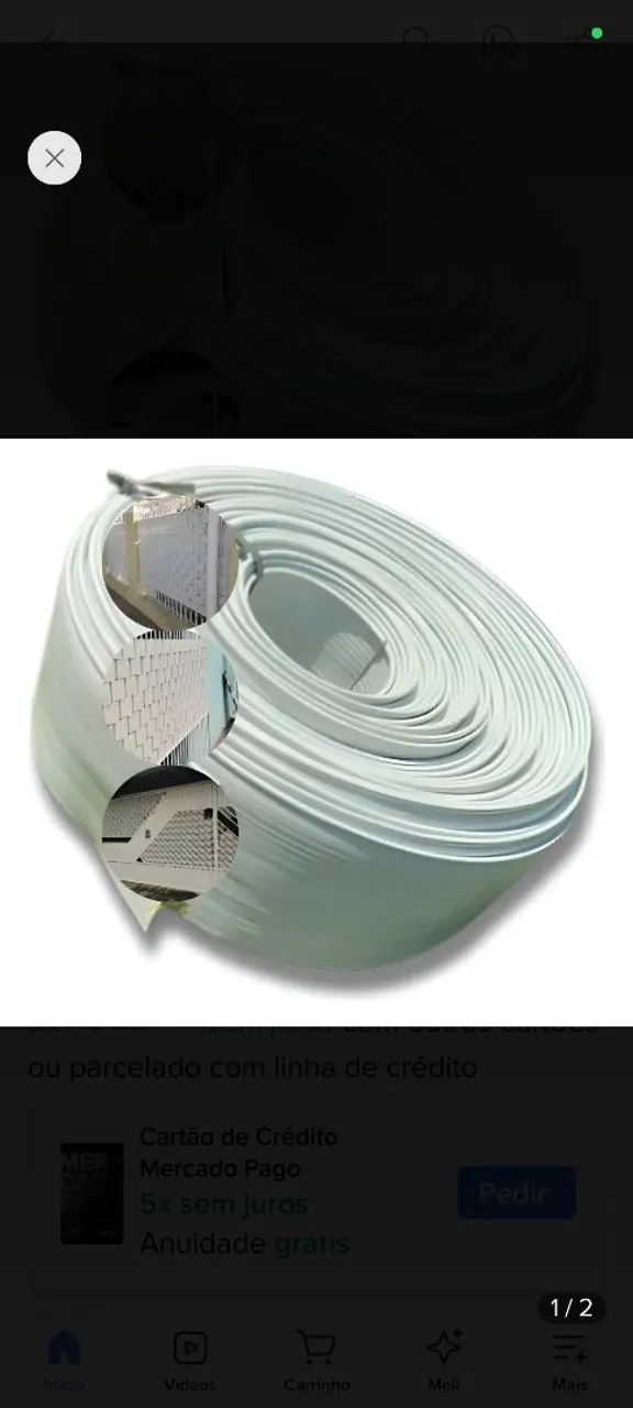 Fita de PVC para vedar portão 30m x 0,10cm